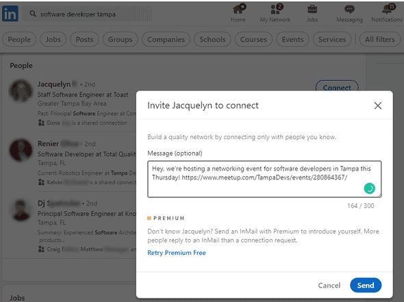 Linked in Invite